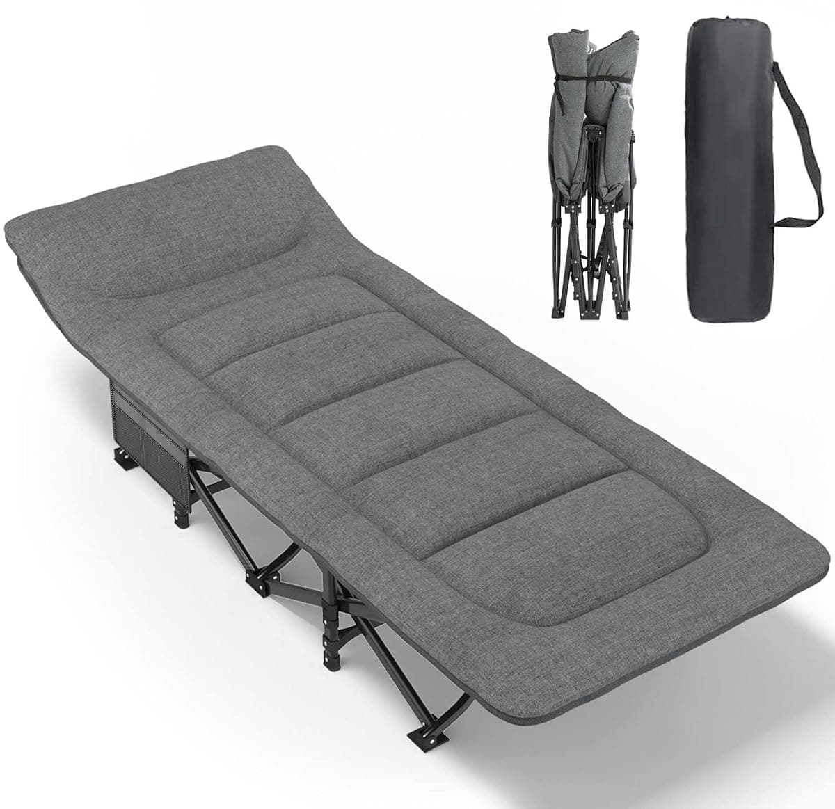 Atorpok Camping Cot with Cushion and Pillow