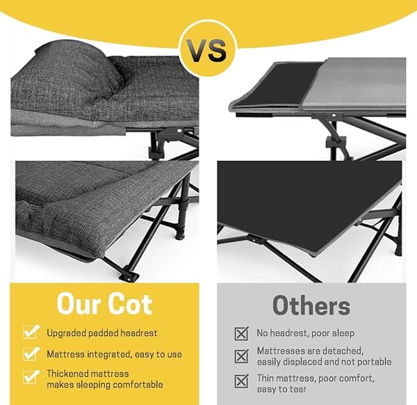 Atorpok Camping Cot with Cushion and Pillow — view 3 of 4