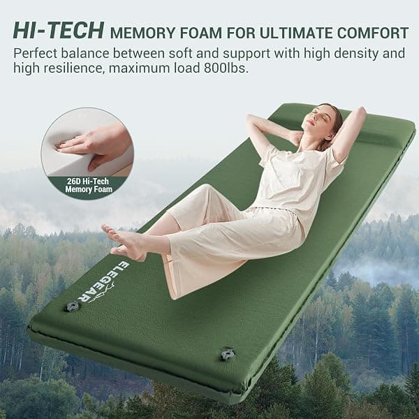 Elegear Self-Inflating Pad with Pillow, 3.15 in — view 2 of 4