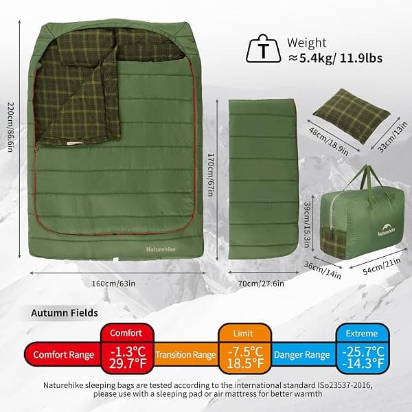 Naturehike Double Bag, 87 x 63 in, 2 Pillows — view 3 of 4