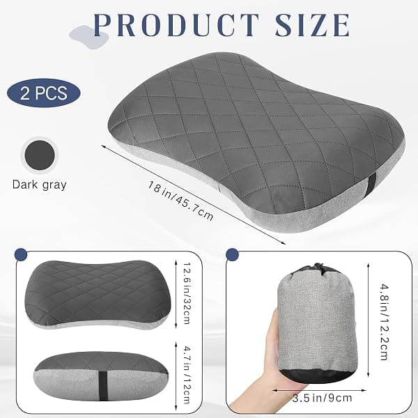 Threehoney Inflatable Camp Pillow, 2-Pack — view 3 of 4