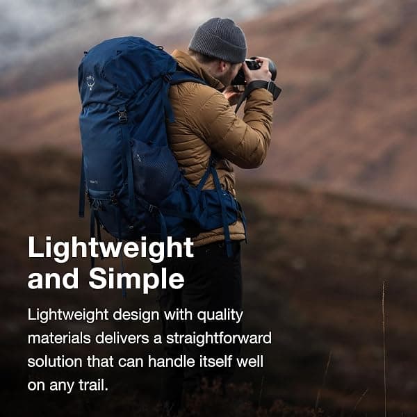 Osprey Rook Men's Backpacking Pack, 50 L, Gray — view 3 of 4