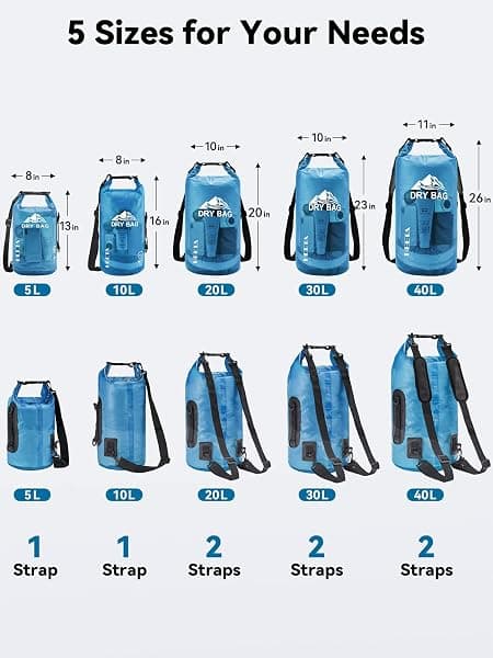 HEETA Roll-Top Dry Bag Backpack, 20 L — view 2 of 4