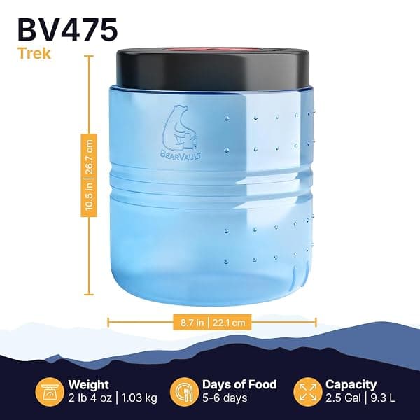 BearVault BV475 Trek Bear Canister, 9.3 L — view 2 of 4
