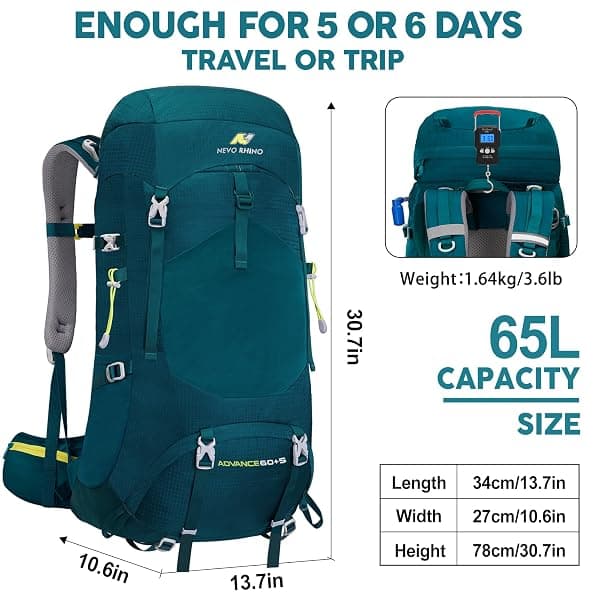 N NEVO RHINO Internal Frame Hiking Backpack — view 3 of 4
