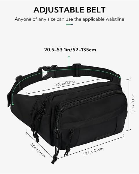 WATERFLY Fanny Pack, 2.5 L, Five Zip Pockets — view 3 of 4