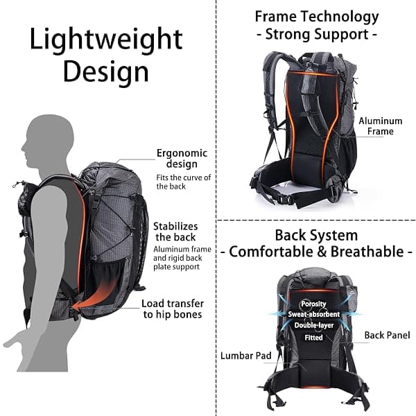 Naturehike Rock Internal Frame Pack, 40+5 L — view 4 of 4