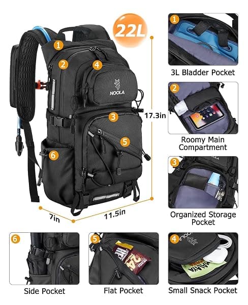 NOOLA Hydration Hiking Pack, 22 L, 3 L Bladder — view 2 of 4