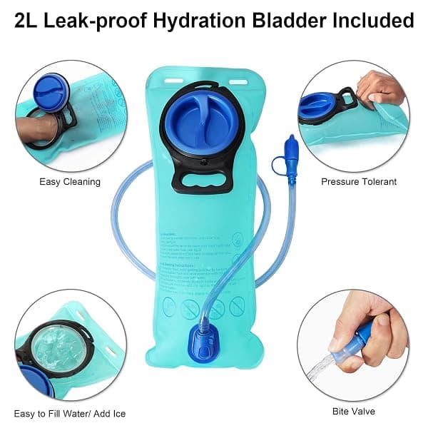 MIYCOO Hydration Hiking Pack, 10 L, 2 L Bladder — view 3 of 4
