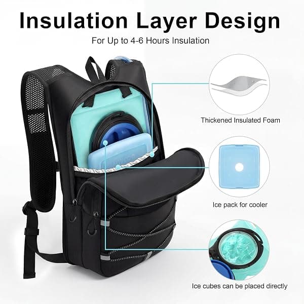 MIYCOO Hydration Hiking Pack, 10 L, 2 L Bladder — view 4 of 4