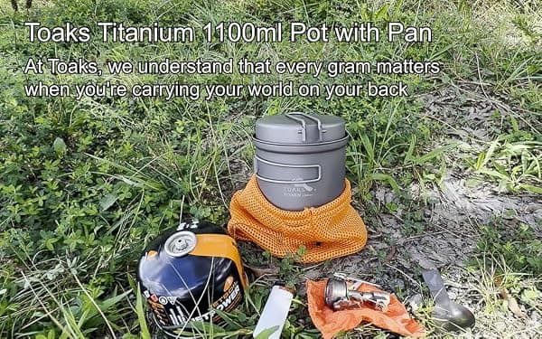 TOAKS Titanium Pot and Pan Set, 1100 ml — view 3 of 4