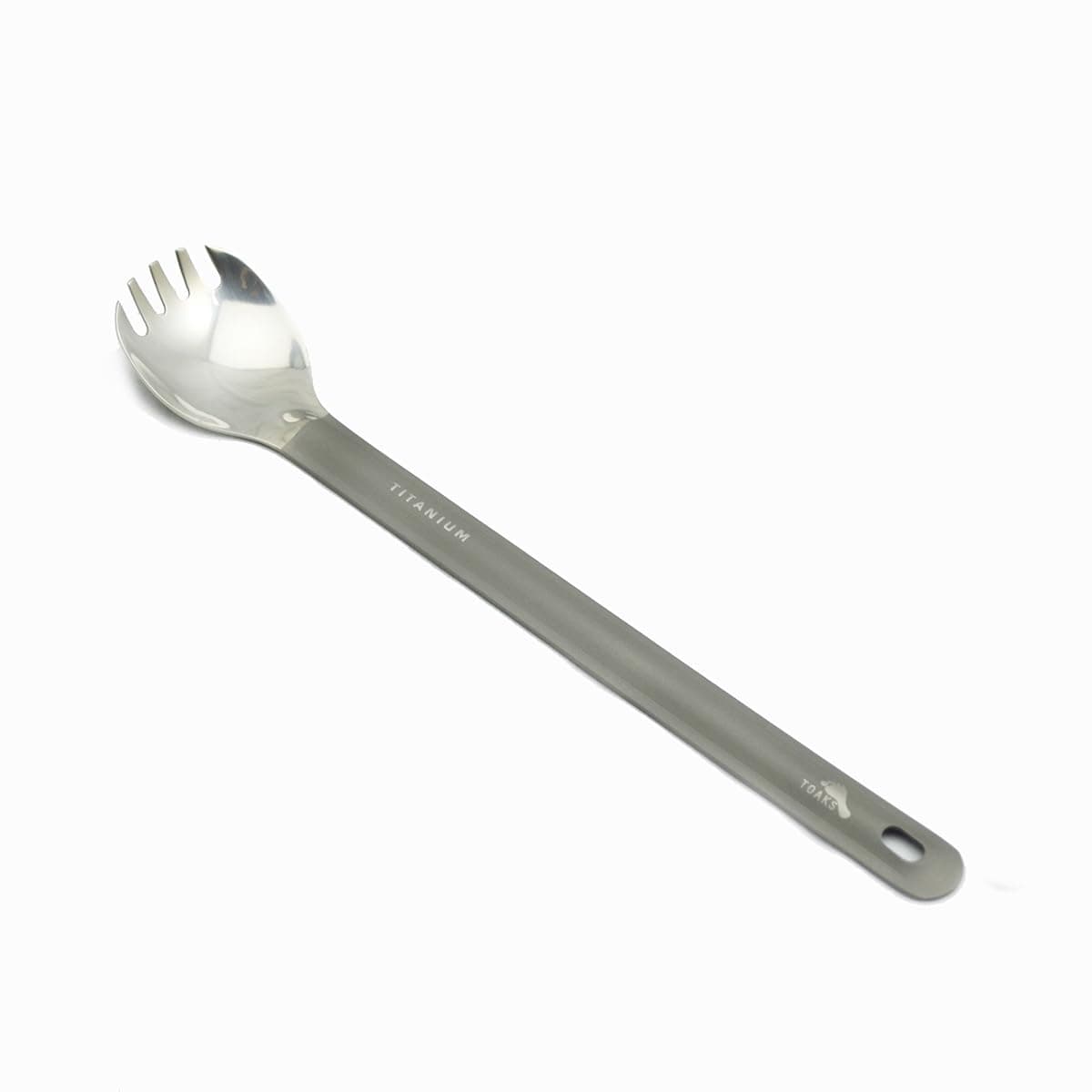 TOAKS Titanium Long Handle Spork, Polished Bowl
