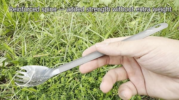 TOAKS Titanium Long Handle Spork, Polished Bowl — view 4 of 4