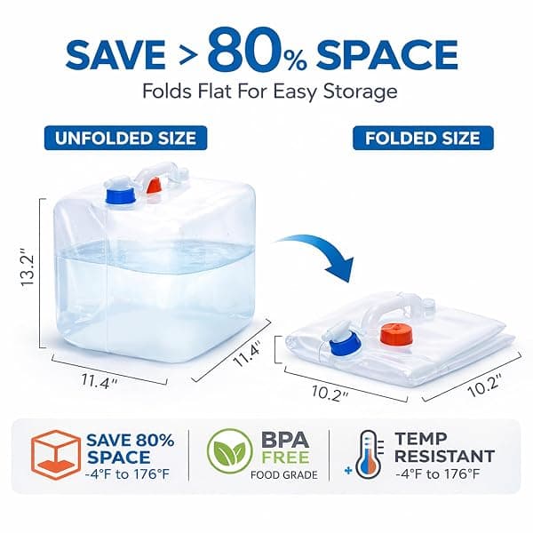 Gowithwind Collapsible Water Jug 5.3 Gal, 2-Pack — view 2 of 4