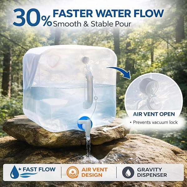 Gowithwind Collapsible Water Jug 5.3 Gal, 2-Pack — view 3 of 4