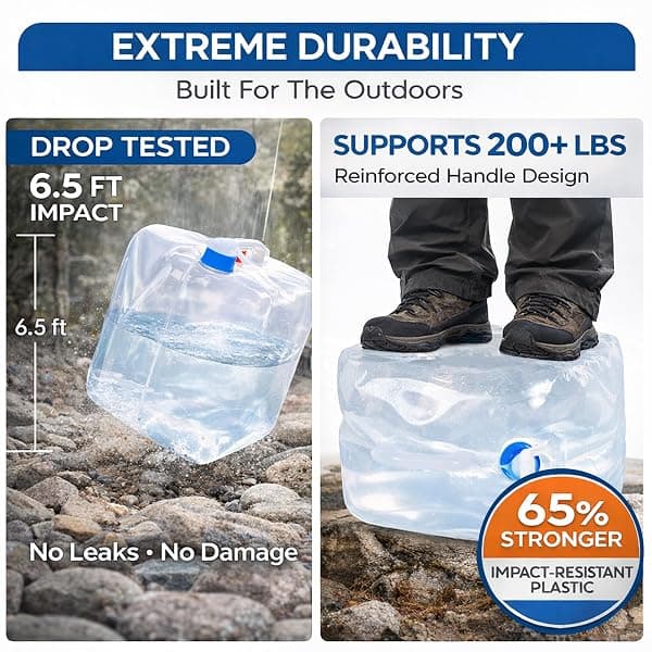 Gowithwind Collapsible Water Jug 5.3 Gal, 2-Pack — view 4 of 4