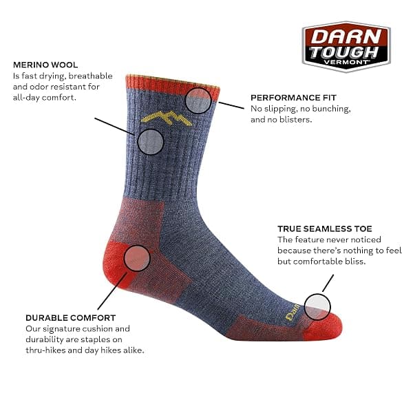 Darn Tough Hiker Micro Crew Sock, Men's Large — view 2 of 4