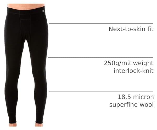 MERIWOOL 250g Merino Base Layer Pants, Men's L — view 4 of 4