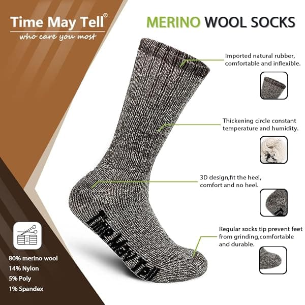 Time May Tell Merino Hiking Socks, 2 Pairs — view 3 of 4
