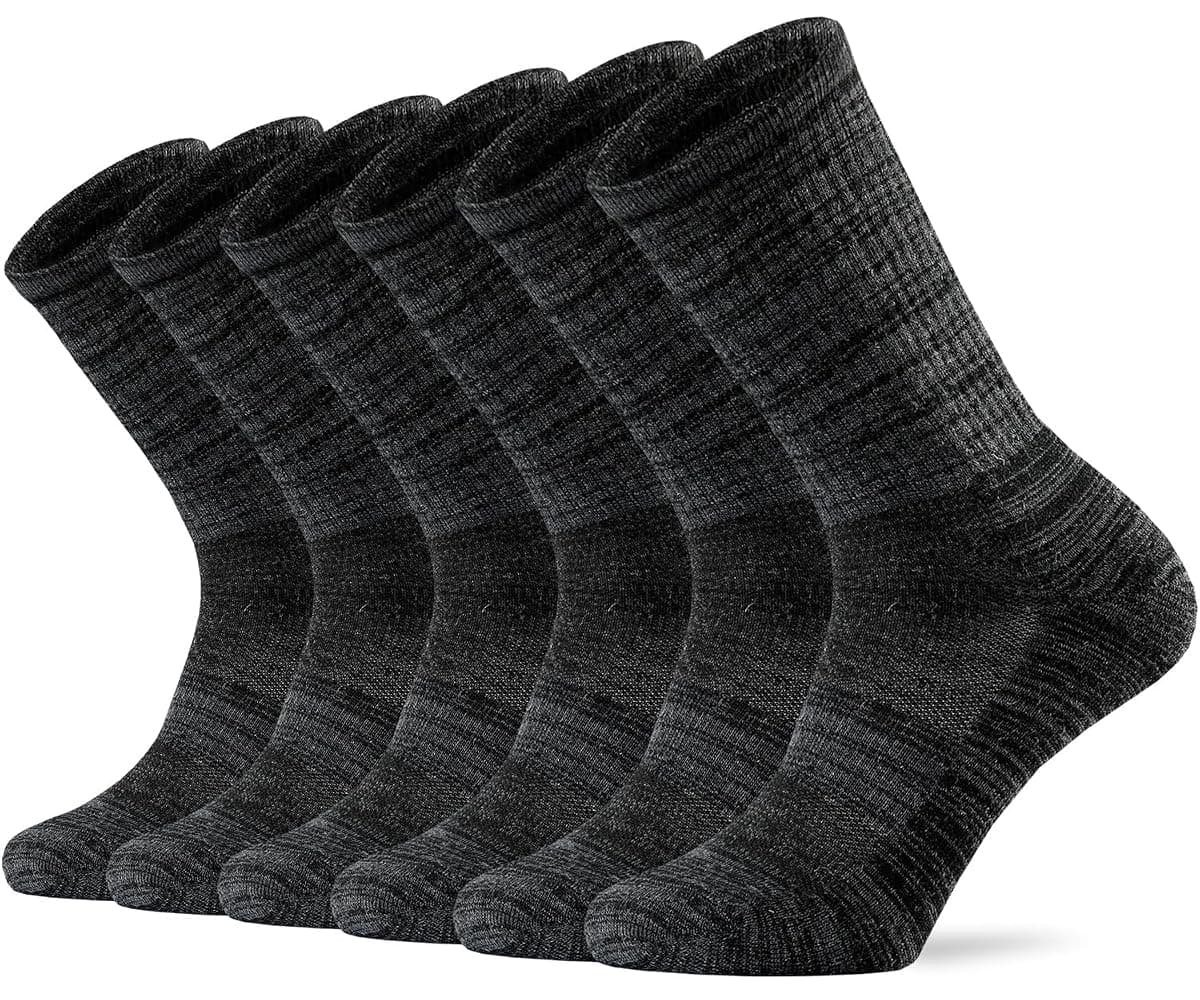 Ortis Merino Wool Hiking Socks, 3 Pairs, Large
