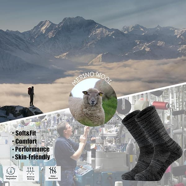 Ortis Merino Wool Hiking Socks, 3 Pairs, Large — view 4 of 4