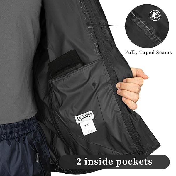 33,000ft Packable Rain Jacket, Men's Large — view 4 of 4