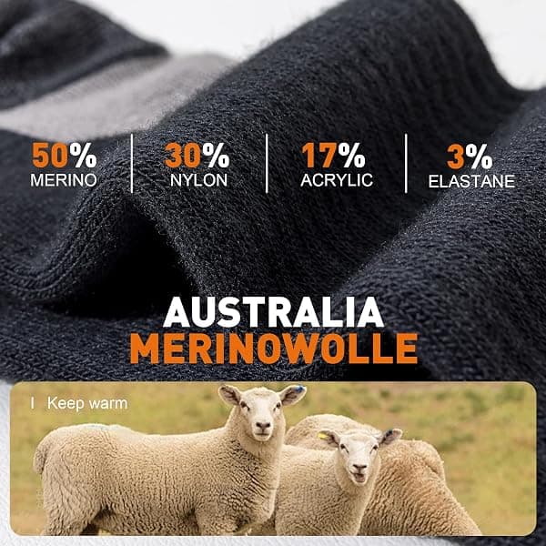 Niorasen Merino Crew Socks, 3 Pairs, Large — view 4 of 4
