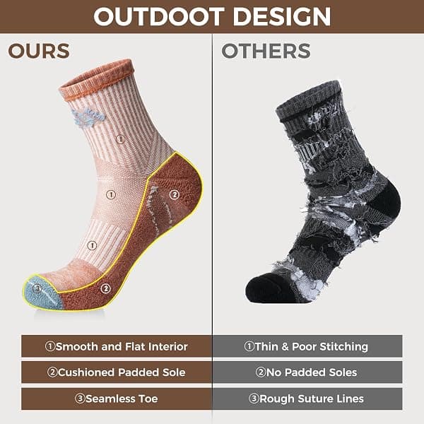 innotree Merino Hiking Socks, Women's 5 Pairs — view 4 of 4