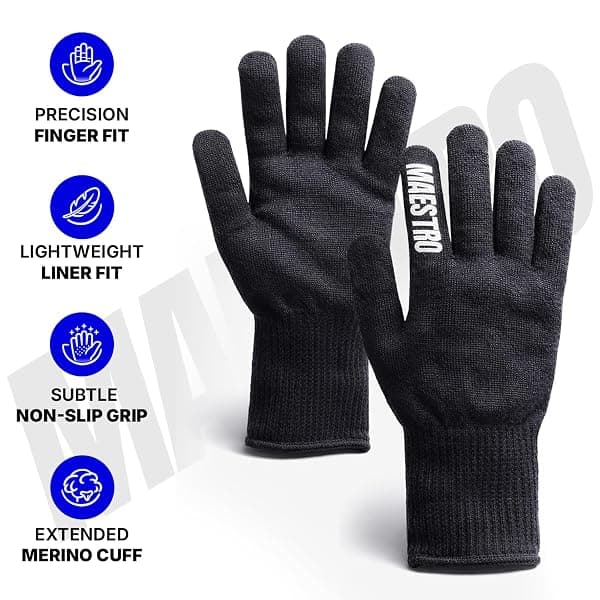 Maestro Merino Wool Liner Gloves, Small — view 2 of 4