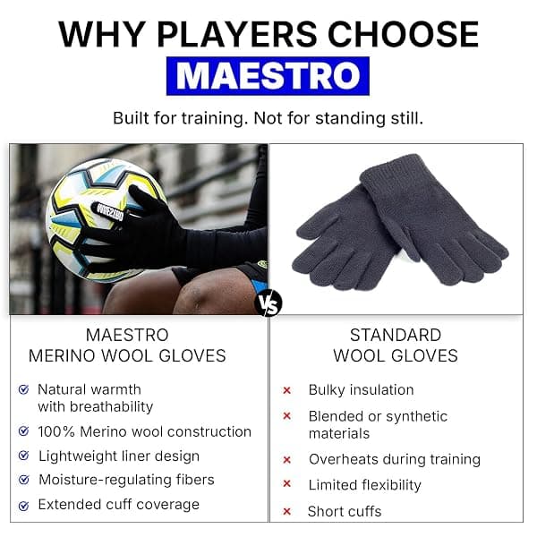 Maestro Merino Wool Liner Gloves, Small — view 4 of 4