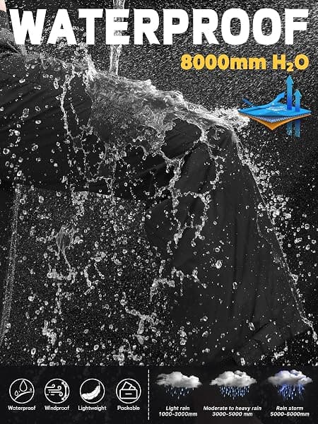 UIQUR Waterproof Rain Over Pants, Men's 32 x 30 — view 3 of 4