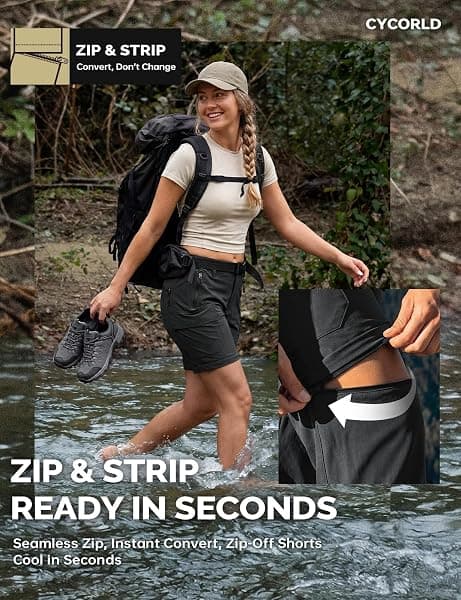 Cycorld Convertible Hiking Pants, Women's M — view 3 of 4