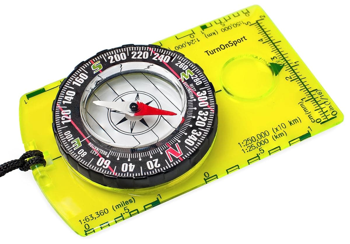 TurnOnSport Baseplate Compass, Green