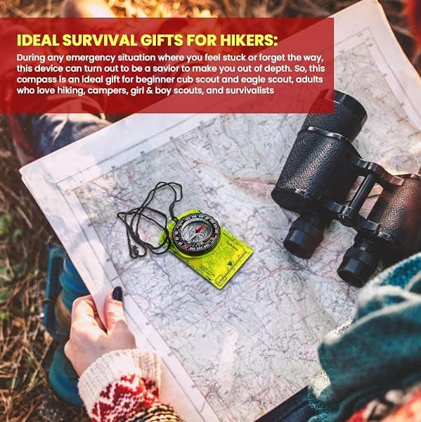 TurnOnSport Baseplate Compass, Green — view 4 of 4