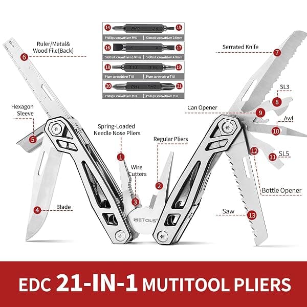 WETOLS 21-in-1 Multitool with Sheath — view 2 of 4