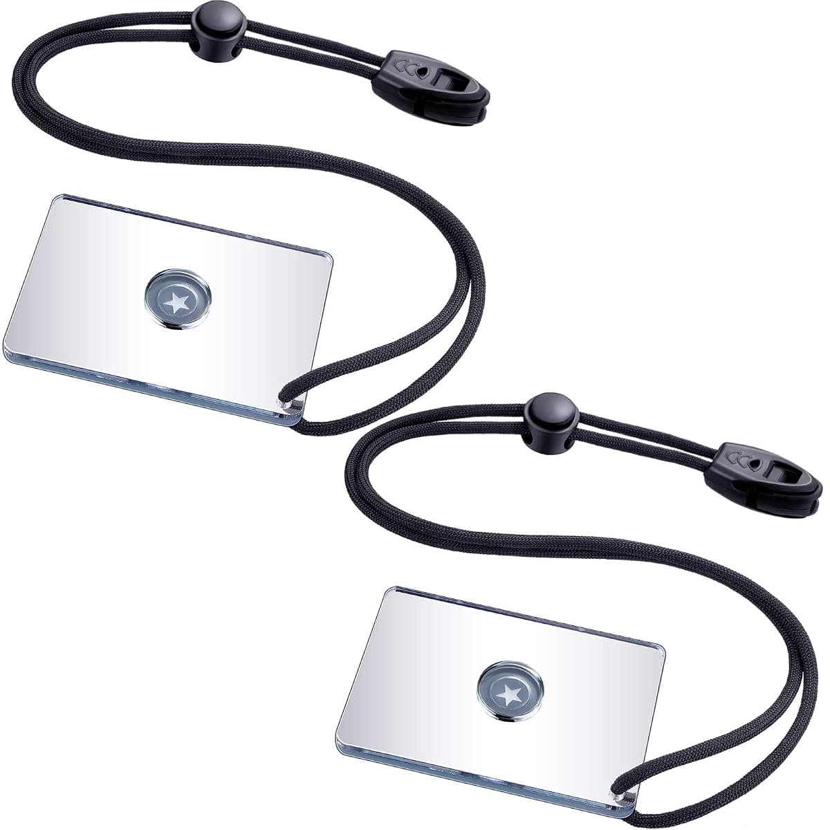 Jetec Signal Mirrors, 2 x 3 in, Two-Pack