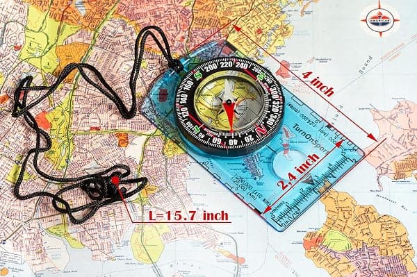 TurnOnSport Baseplate Compass, Blue — view 4 of 4