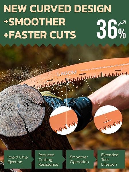 LAGOM Folding Pruning Saw, 11.4 in Curved — view 2 of 4