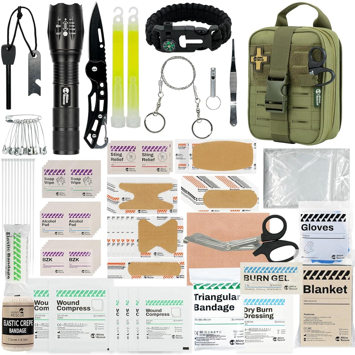 Rhino Rescue First Aid Kit, Ranger Green