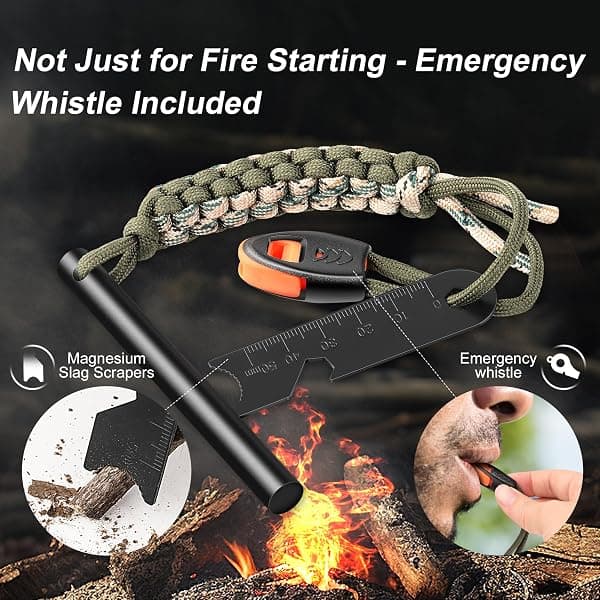 Clwryviduu Ferro Rod Fire Starter Kit, 4 in — view 4 of 4
