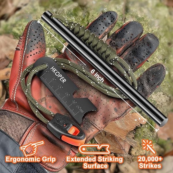 Hkoper Ferro Rod Fire Starter Kit, 6 in — view 2 of 4