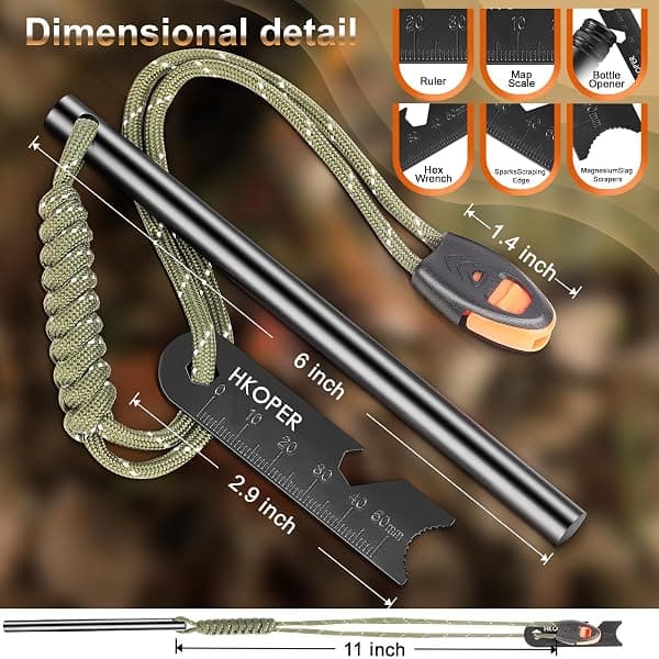 Hkoper Ferro Rod Fire Starter Kit, 6 in — view 4 of 4