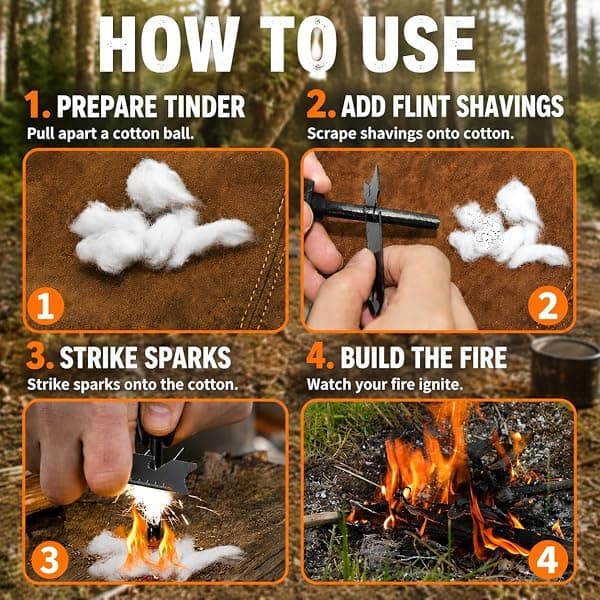 HOPKASE Fire Kit, 2 Rods, 20 Tinder Balls — view 2 of 4