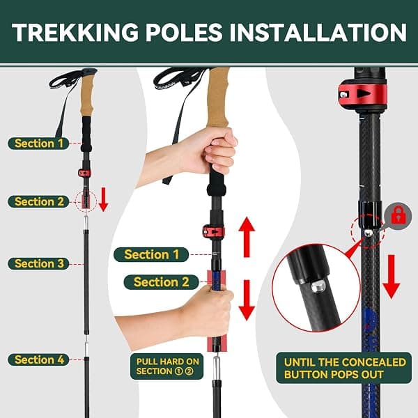 Underwood Carbon Trekking Poles, Cork Grip — view 4 of 4