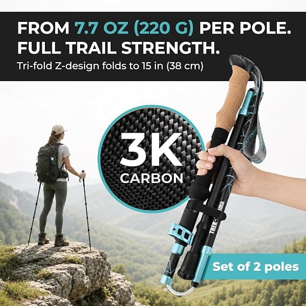 Trekology Trek-Z Prima Carbon Poles, 100-120 cm — view 2 of 4