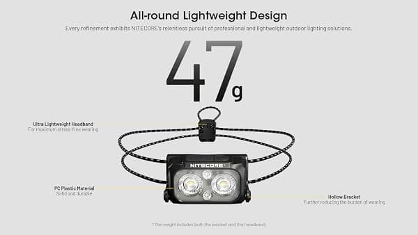 Nitecore NU25 MCT UL Headlamp, 400 Lumens — view 3 of 4