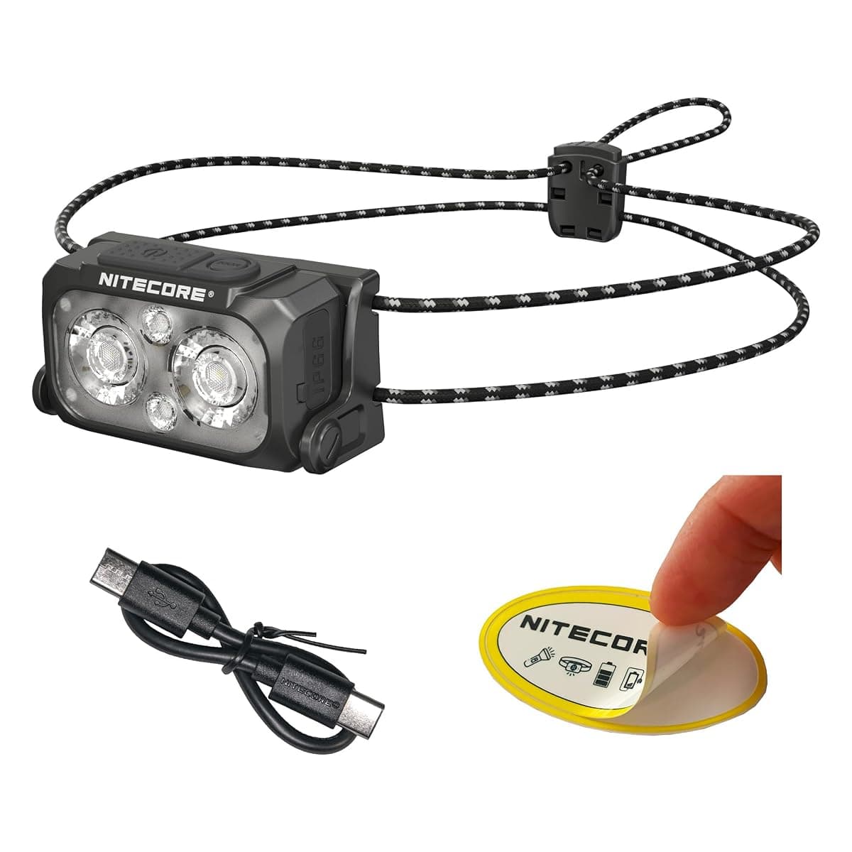 Nitecore NU25 MCT UL Headlamp, Elastic Cord
