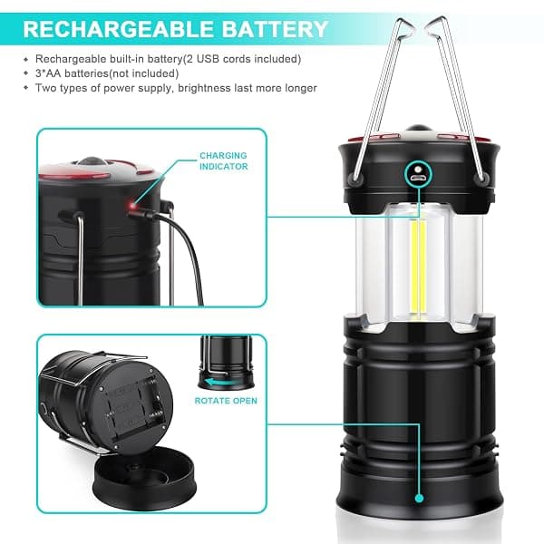 Ezorkas Collapsible Camping Lanterns, 2-Pack — view 2 of 4