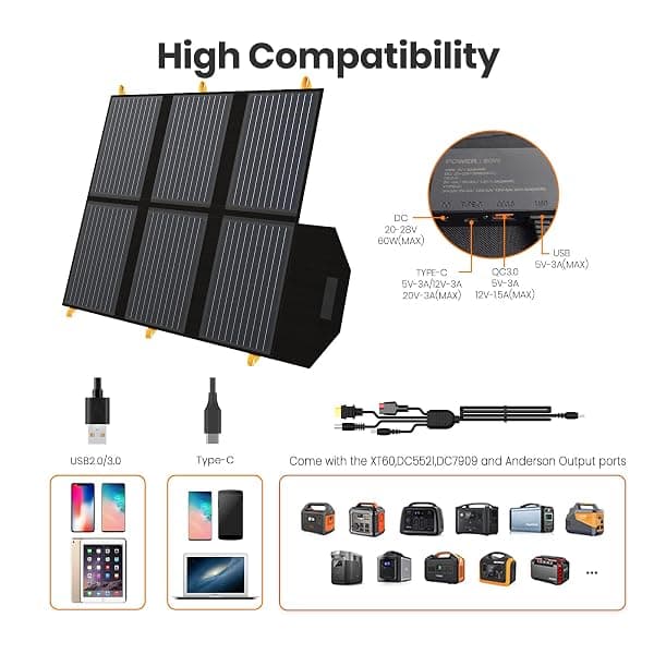 FlexSolar 60W Foldable Solar Panel Charger — view 4 of 4