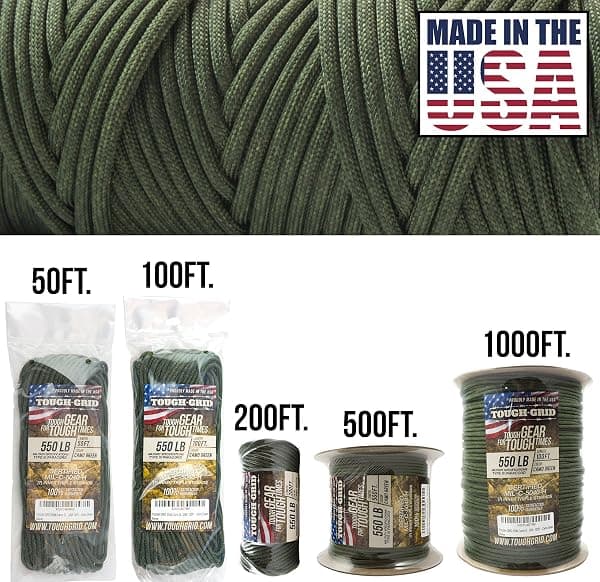 TOUGH-GRID 550 Paracord, 50 ft, Camo Green — view 2 of 4